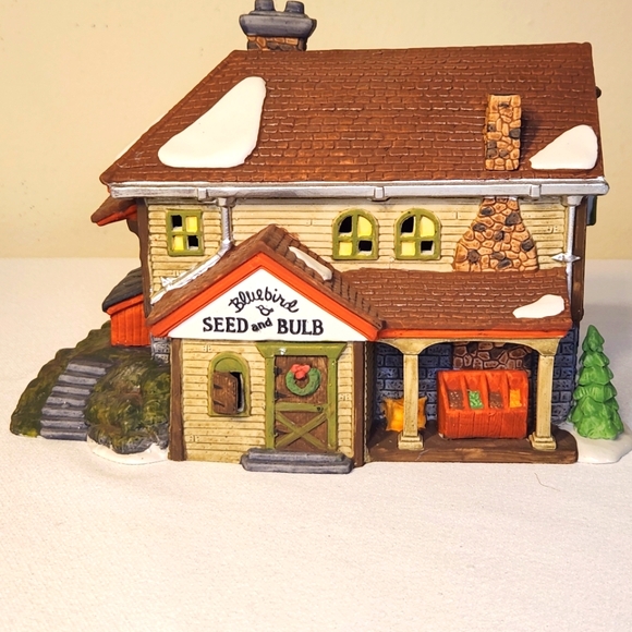 Vintage Retired Department 56 New England Village Series Bluebird Seed and Bulb - Picture 1 of 11